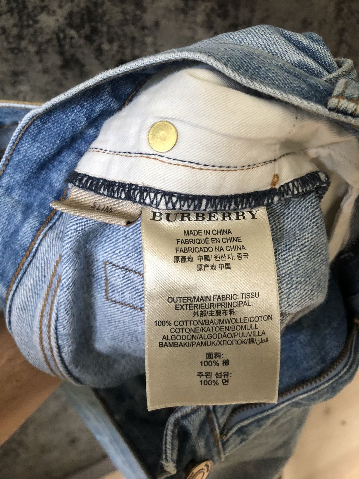 Burberry Burberry Brit distressed blue washed slim jeans Size US 34 / EU 50 - 9 Thumbnail
