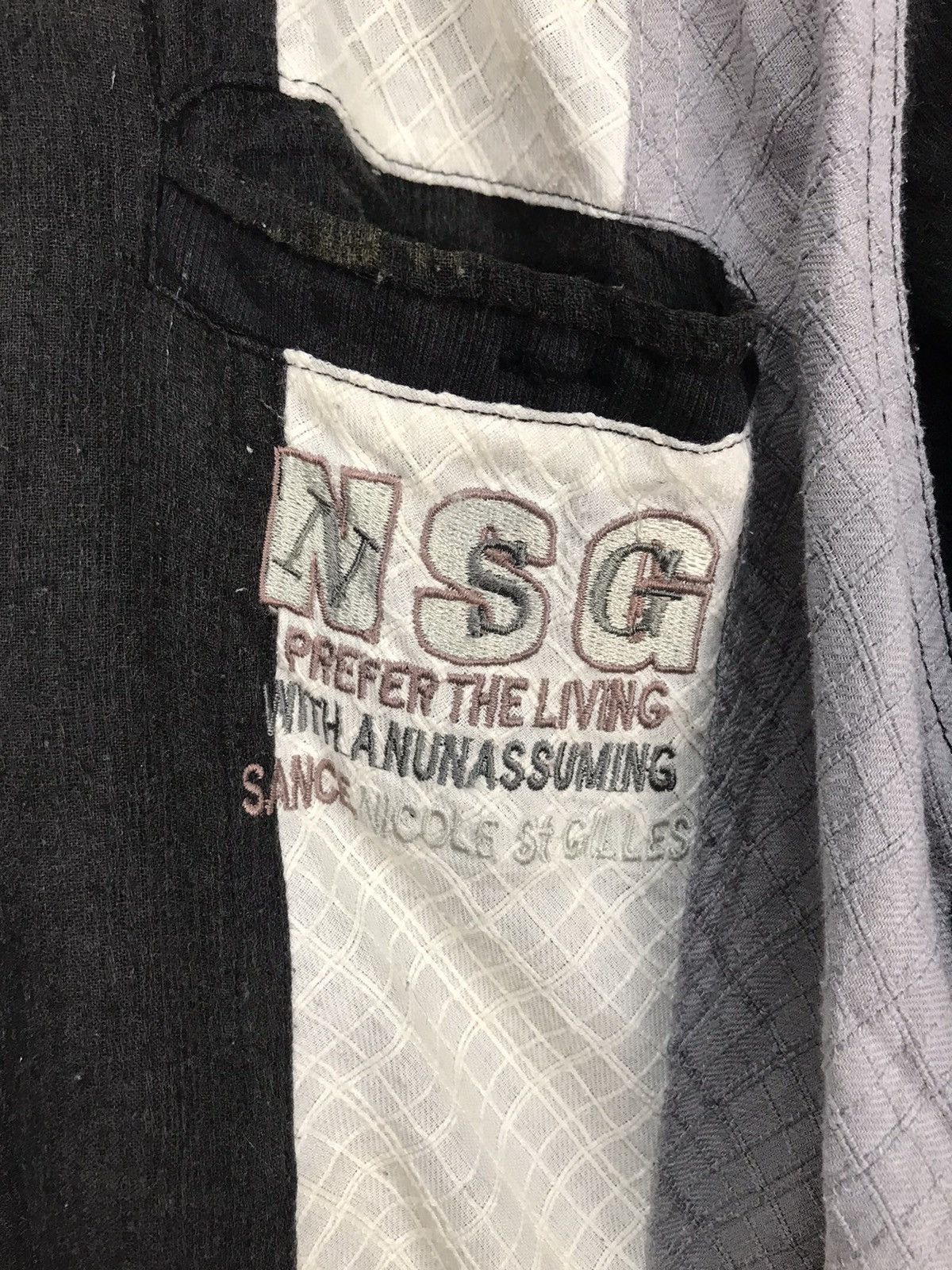 Japanese Brand Nicole st. Gilles spellout half button shirt Size US M / EU 48-50 / 2 - 5 Thumbnail