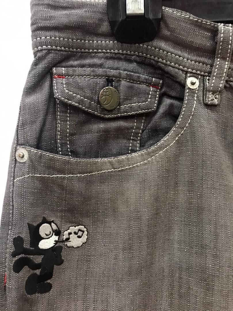 Japanese Brand × Jean Charles De Castelbajac FELIX THE CAT x CASTELBAJAC denim pants Size US 33 - 8 Thumbnail