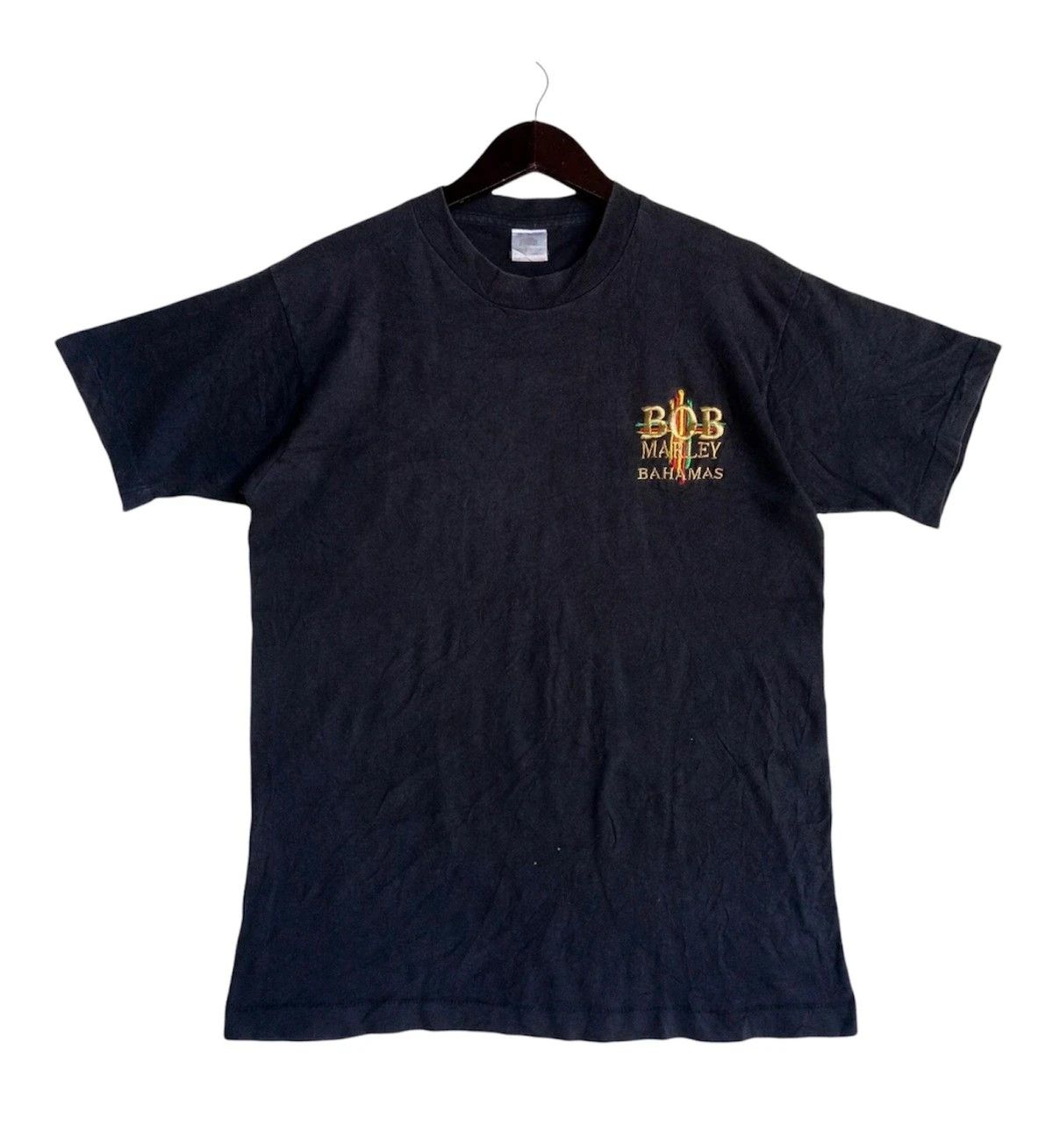VINTAGE BOB MARLEY embroidered Reggae Bahamas tee t-shirt