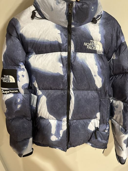 Supreme Supreme the north face bleached denim print Nuptse jacket