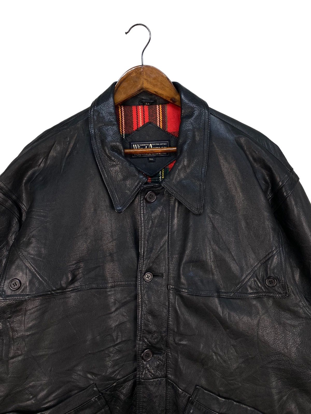 Genuine Leather Vintage Wind Armor Leather Jacket Size US L / EU 52-54 / 3 - 3 Thumbnail