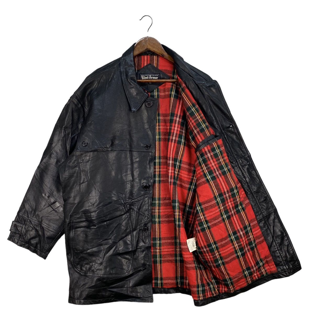 Genuine Leather Vintage Wind Armor Leather Jacket Size US L / EU 52-54 / 3 - 1 Thumbnail