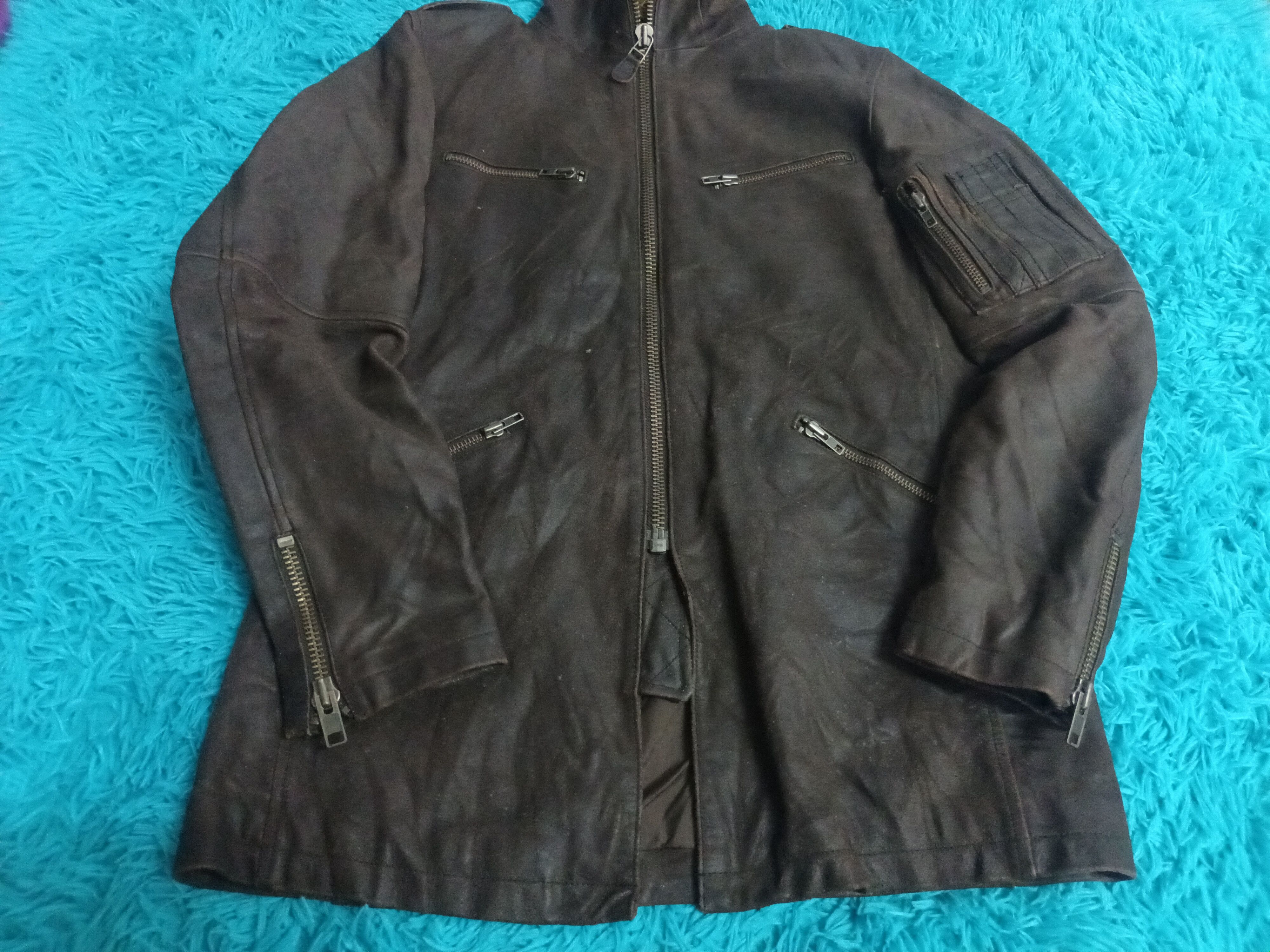 ABAHOUSE 🔥 ABAHOUSE ZIPPER LEATHER JACKET 🔥 Size US M / EU 48-50 / 2 - 8 Thumbnail