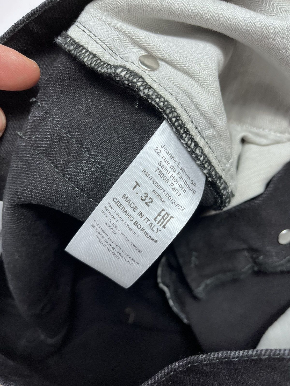 Gallery Dept. × Lanvin LANVIN X GALLERY DEPT. BLACK PANTALON JEANS SIZE: 32 Size US 32 / EU 48 - 6 Thumbnail