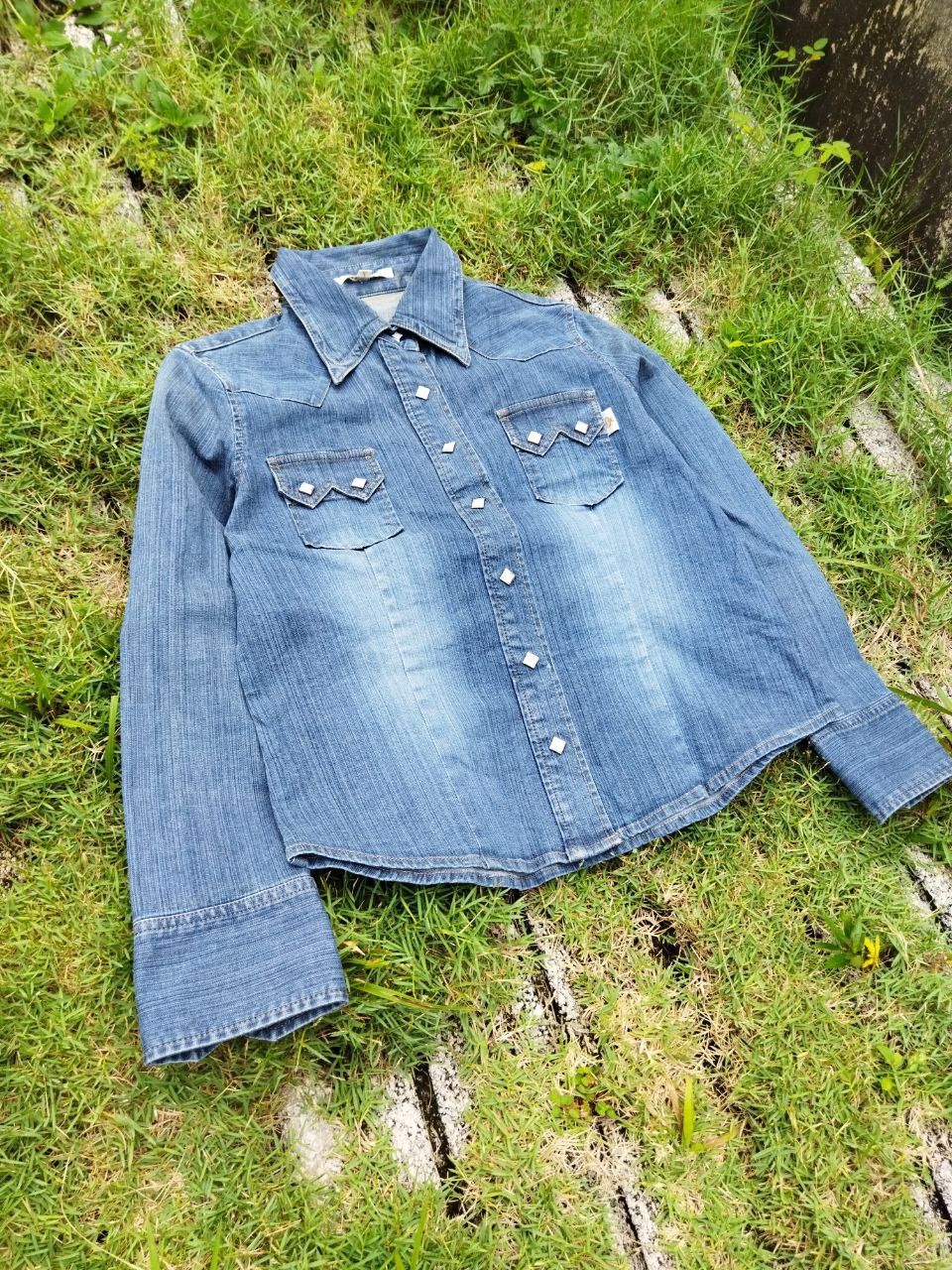 MCM Vintage MCM Denim Blue Shirt - Size L Size L / US 10 / IT 46 - 3 Thumbnail