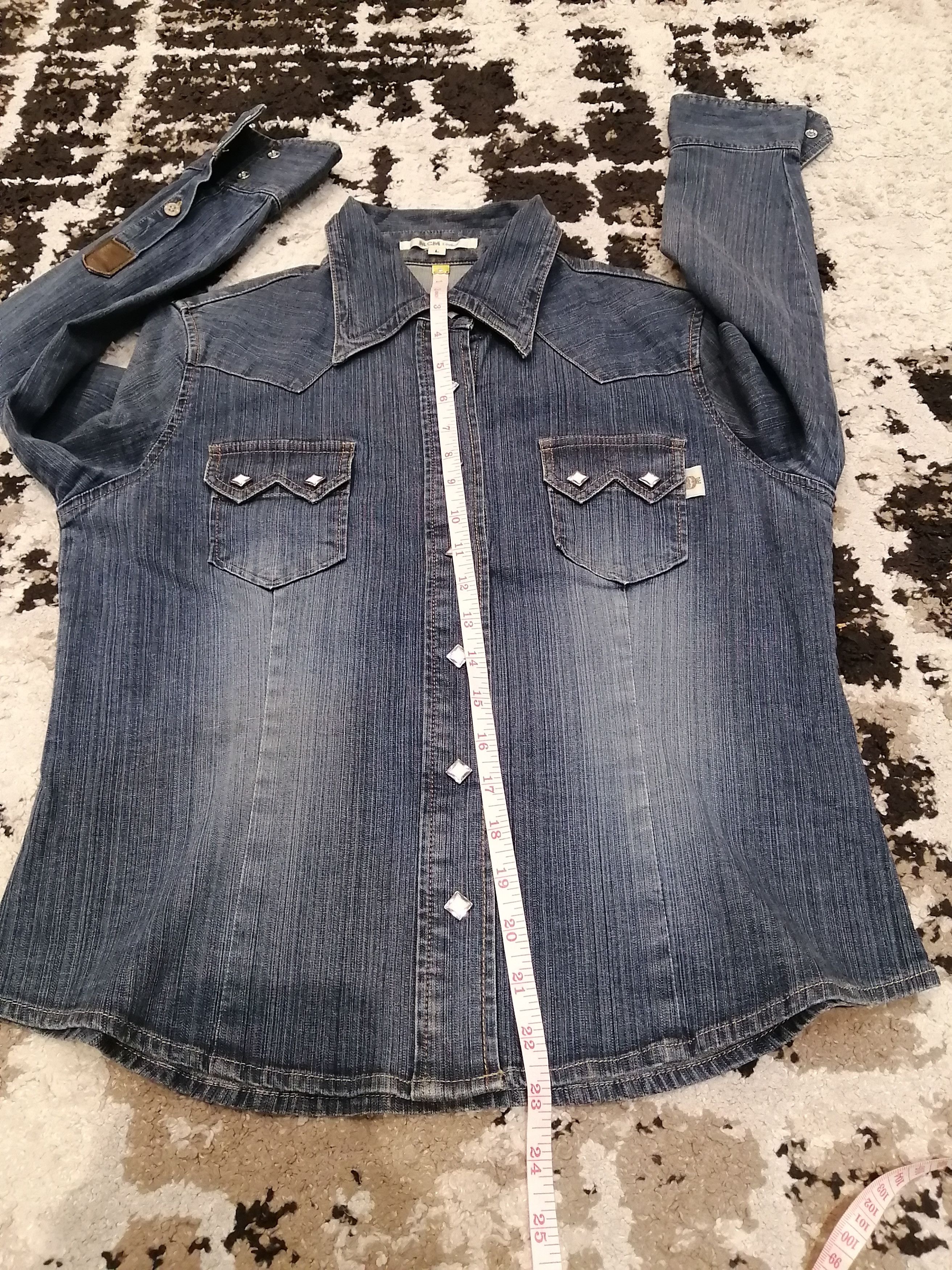 MCM Vintage MCM Denim Blue Shirt - Size L Size L / US 10 / IT 46 - 14 Thumbnail