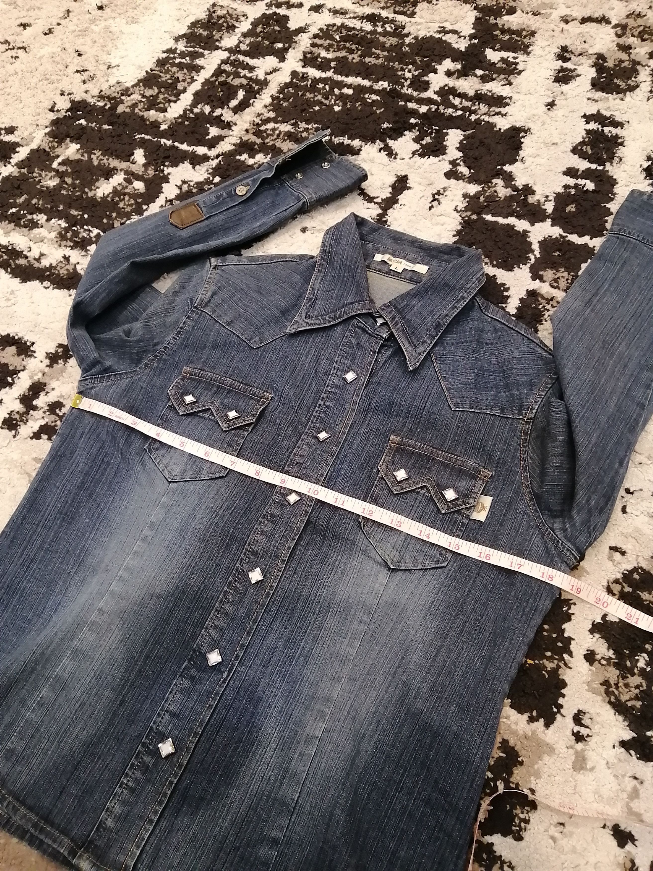 MCM Vintage MCM Denim Blue Shirt - Size L Size L / US 10 / IT 46 - 15 Thumbnail