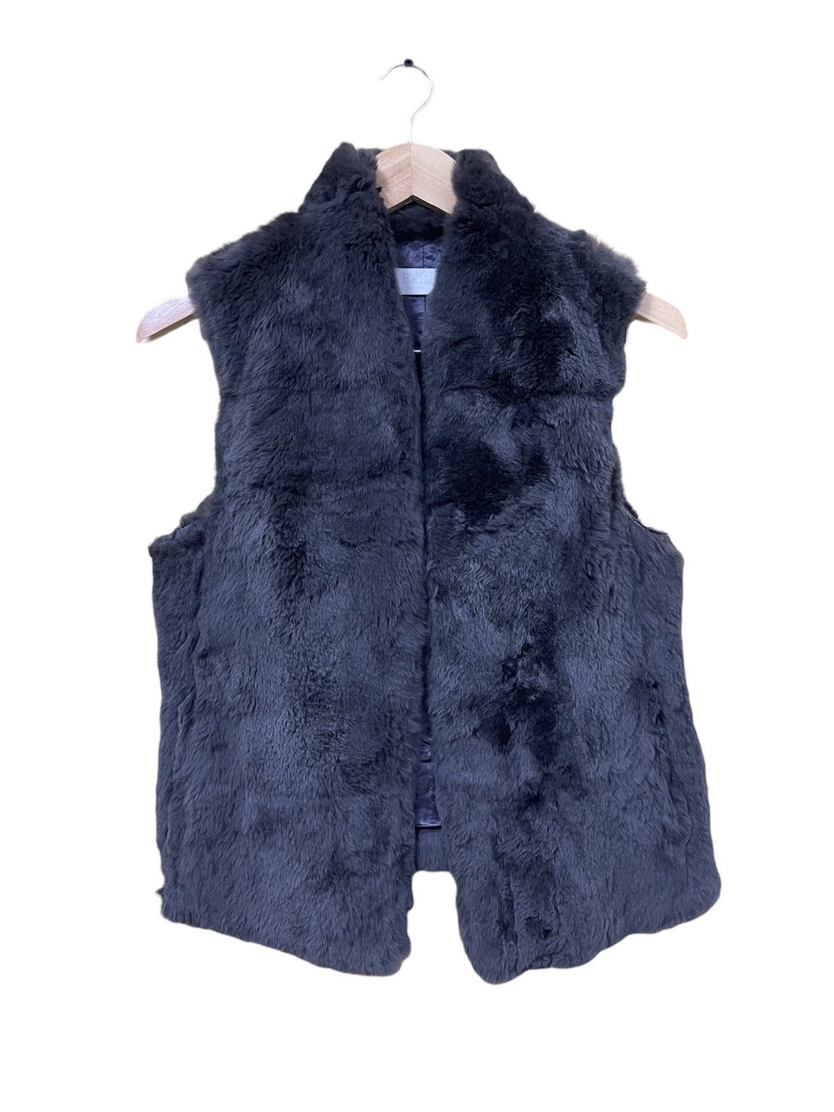 image of Avant Garde x Mink Fur Coat Rabbit Furballsey By Tomorrowland Fur Vest Jackets in Grey, Women's (Si