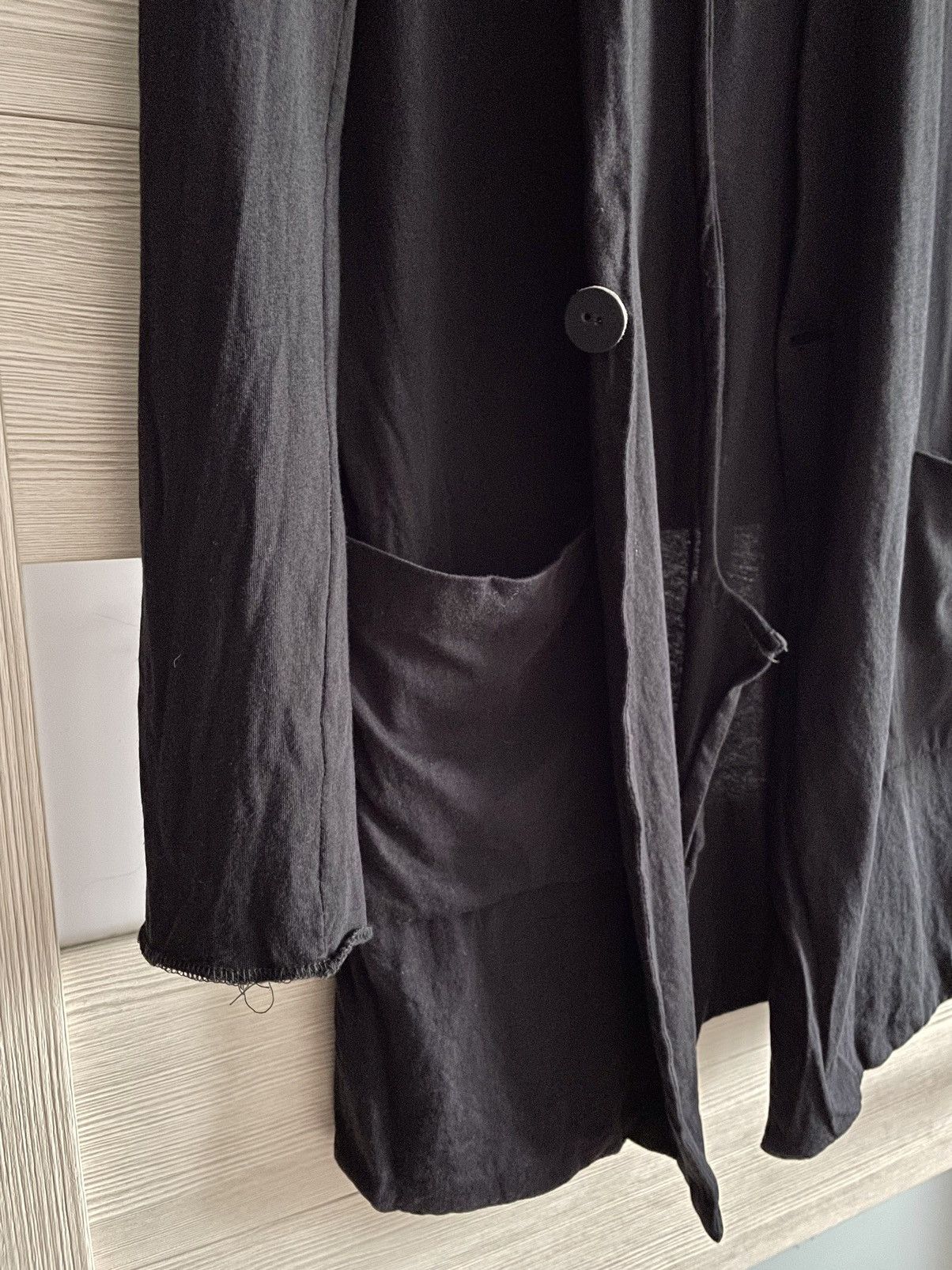 Lentrian Lentrian Black Anatomical Lightweight One Button Cardigan M Size US M / EU 48-50 / 2 - 3 Thumbnail