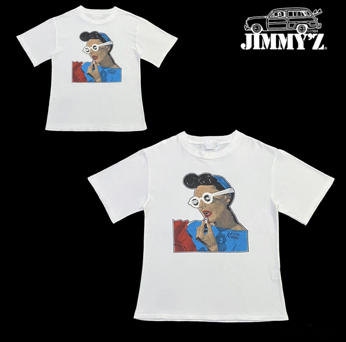 Vintage Vintage JIMMY Z Malibu Maniscs Tee Size US S / EU 44-46 / 1 - 1 Thumbnail