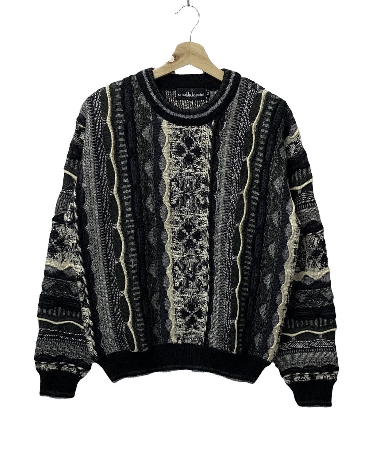 Vintage Vintage 90s Arnaldo Bassini Knitwear Sweatshirt Size US M / EU 48-50 / 2 - 2 Thumbnail