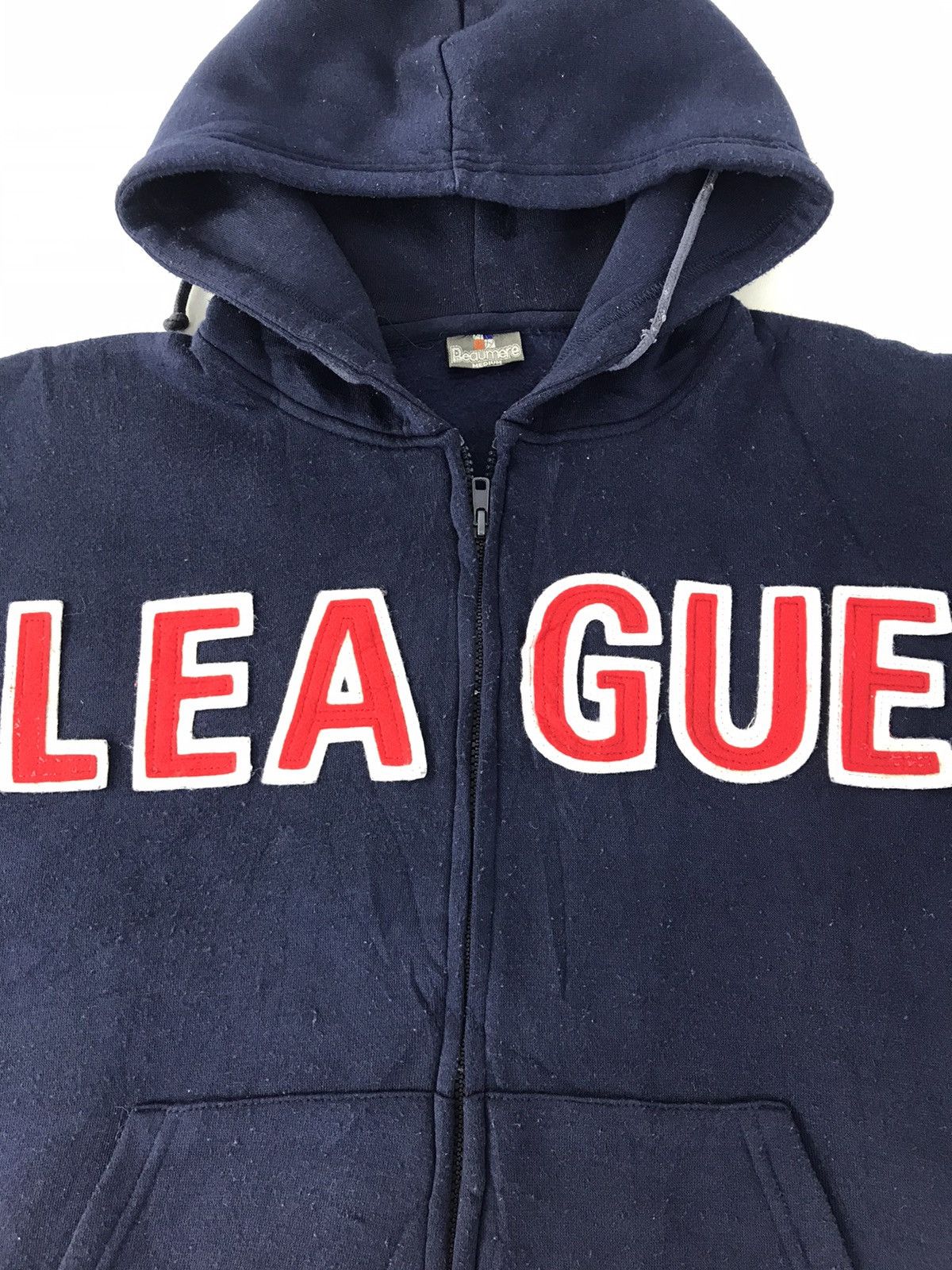 Japanese Brand × Vintage Beaumere League Hoodies Jacket Zipper Big Logo Style Size US XL / EU 56 / 4 - 4 Thumbnail