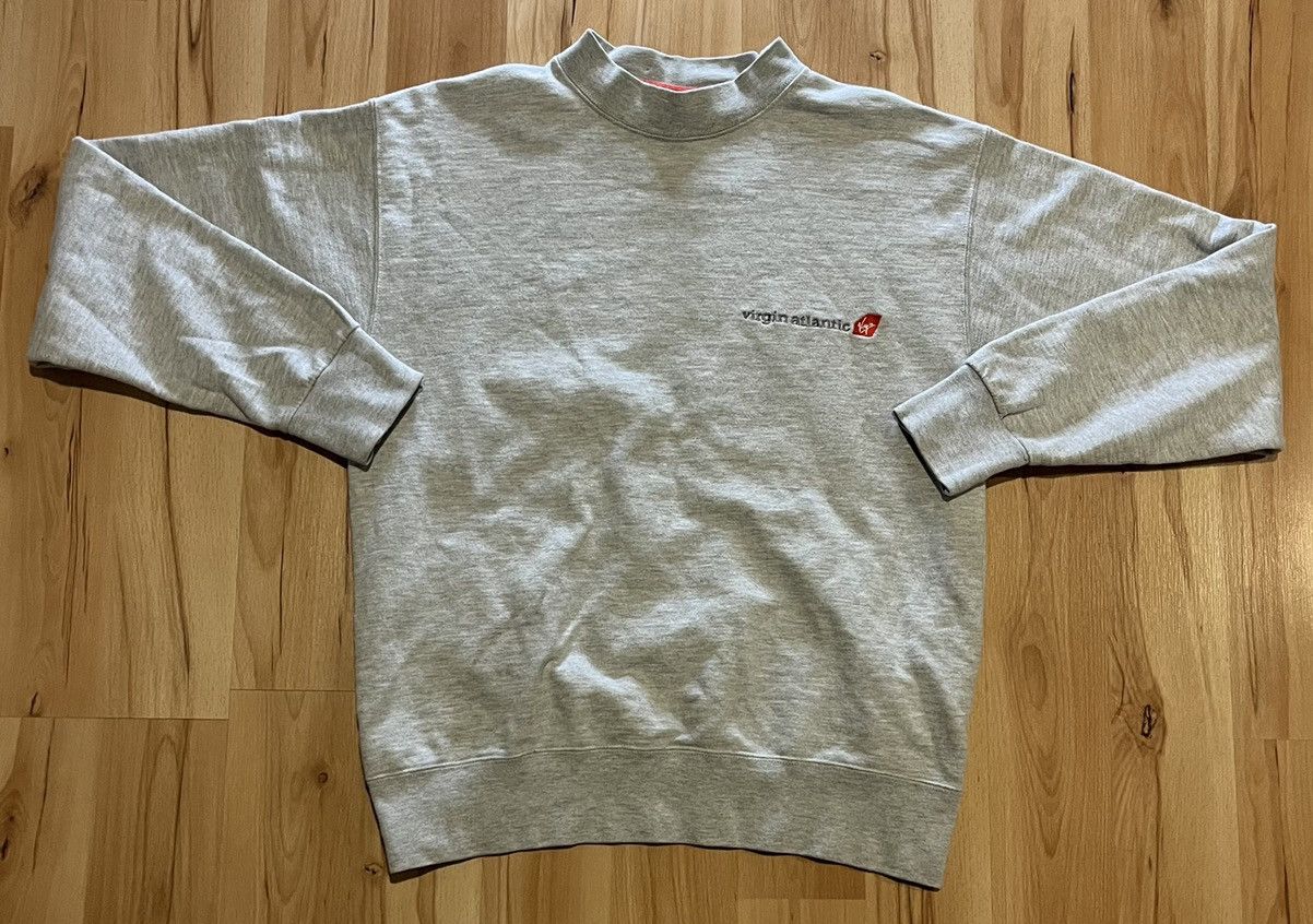 Vintage Vintage Virgin Atlantic Mock Neck Sweatshirt Size US M / EU 48-50 / 2 - 1 Thumbnail