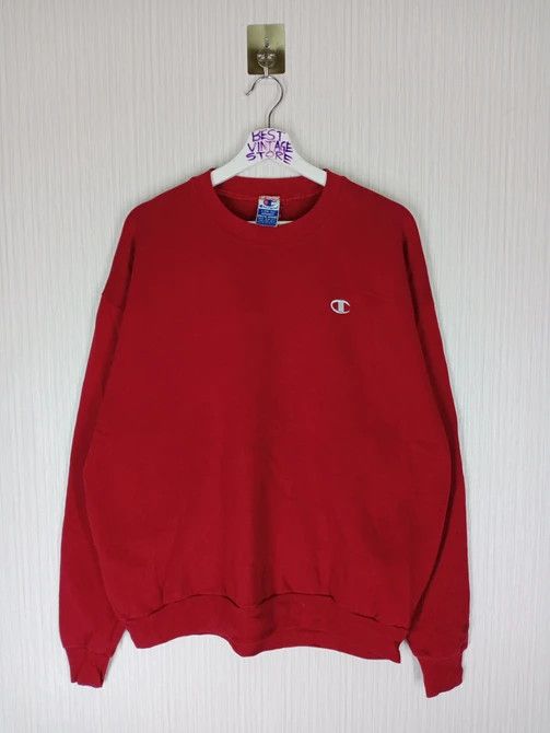 Champion × Vintage Rare Vintage Champion 90s Small Logo Crewneck Sweatshirt Size US L / EU 52-54 / 3 - 2 Thumbnail
