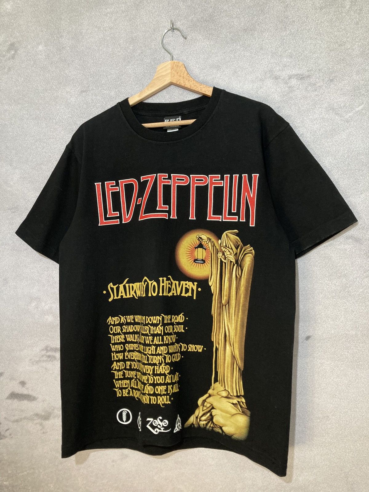 Led Zeppelin × Vintage Vintage Led Zeppelin Rock Band Tee Art Graphic Retro Size US L / EU 52-54 / 3 - 2 Thumbnail