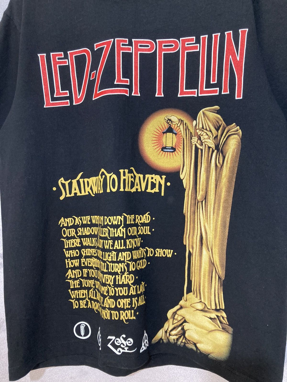 Led Zeppelin × Vintage Vintage Led Zeppelin Rock Band Tee Art Graphic Retro Size US L / EU 52-54 / 3 - 3 Thumbnail