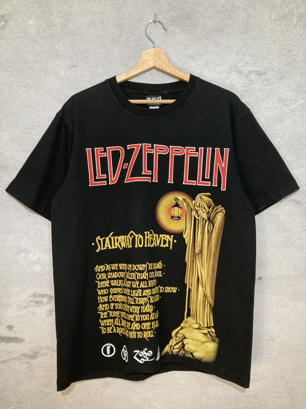 Vintage Led Zeppelin Rock Band Tee Art Graphic Retro
