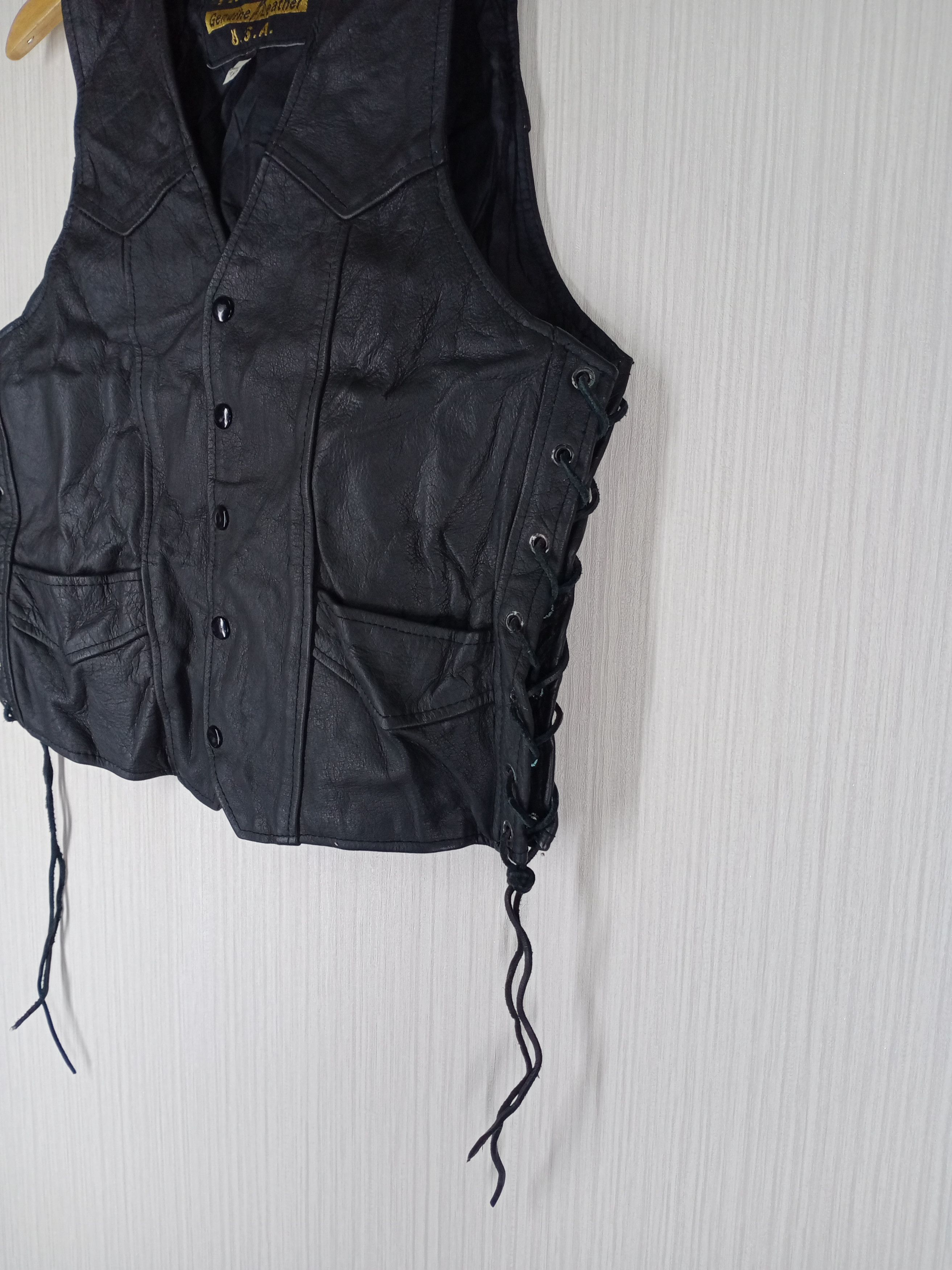 Genuine Leather Bikers Pro Rider Vest Genuine Leather Inspired Schott Size US M / EU 48-50 / 2 - 5 Thumbnail
