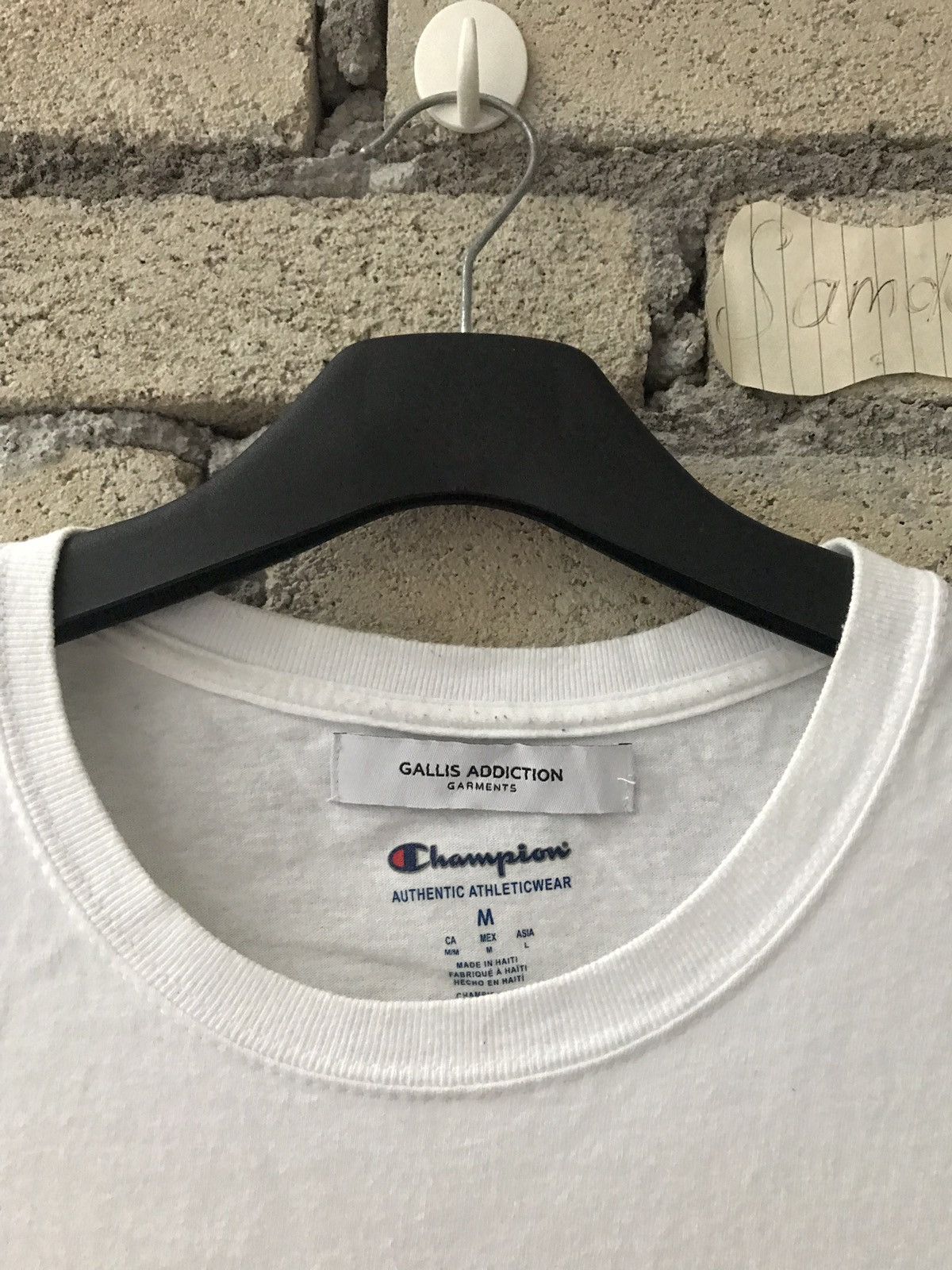 Champion × Designer Champion X Gallis Addiction Tee SPELL OUT at Back Print Size US M / EU 48-50 / 2 - 6 Thumbnail