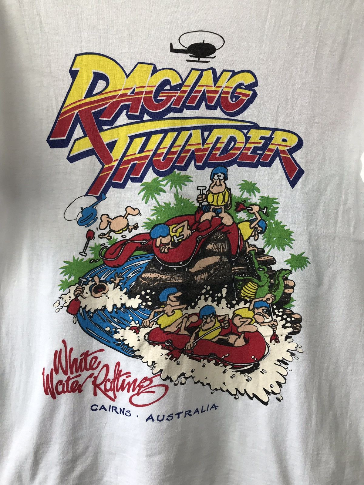 Man Made In Australia × Vintage Vintage 90s Racing Thunder White Water Rafting Australia Size US S / EU 44-46 / 1 - 2 Thumbnail