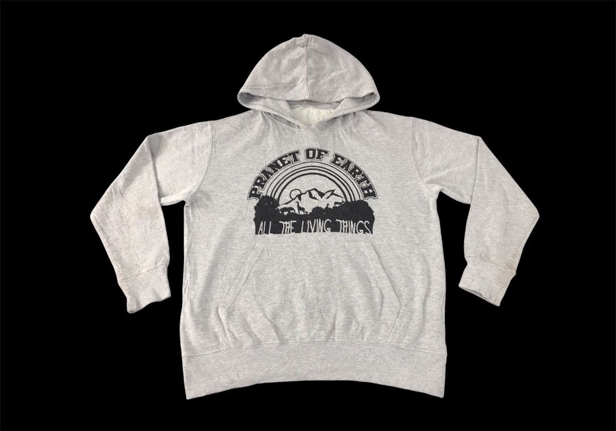 Japanese Brand × Vintage Japanese Brand Pranet Of Earth Living Thing Hoodies Size US L / EU 52-54 / 3 - 1 Thumbnail