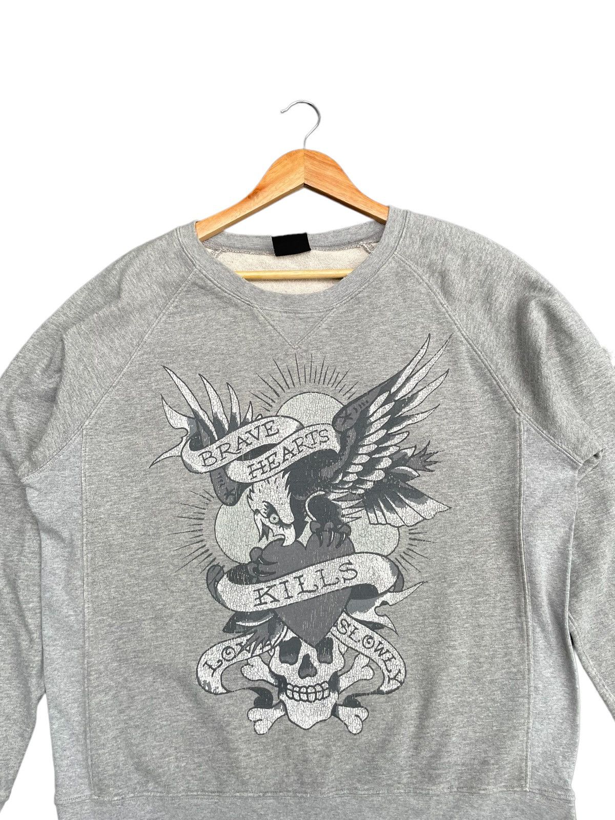 Designer × Ed Hardy Ed Hardy Distressed Style Crewneck Size US L / EU 52-54 / 3 - 5 Thumbnail