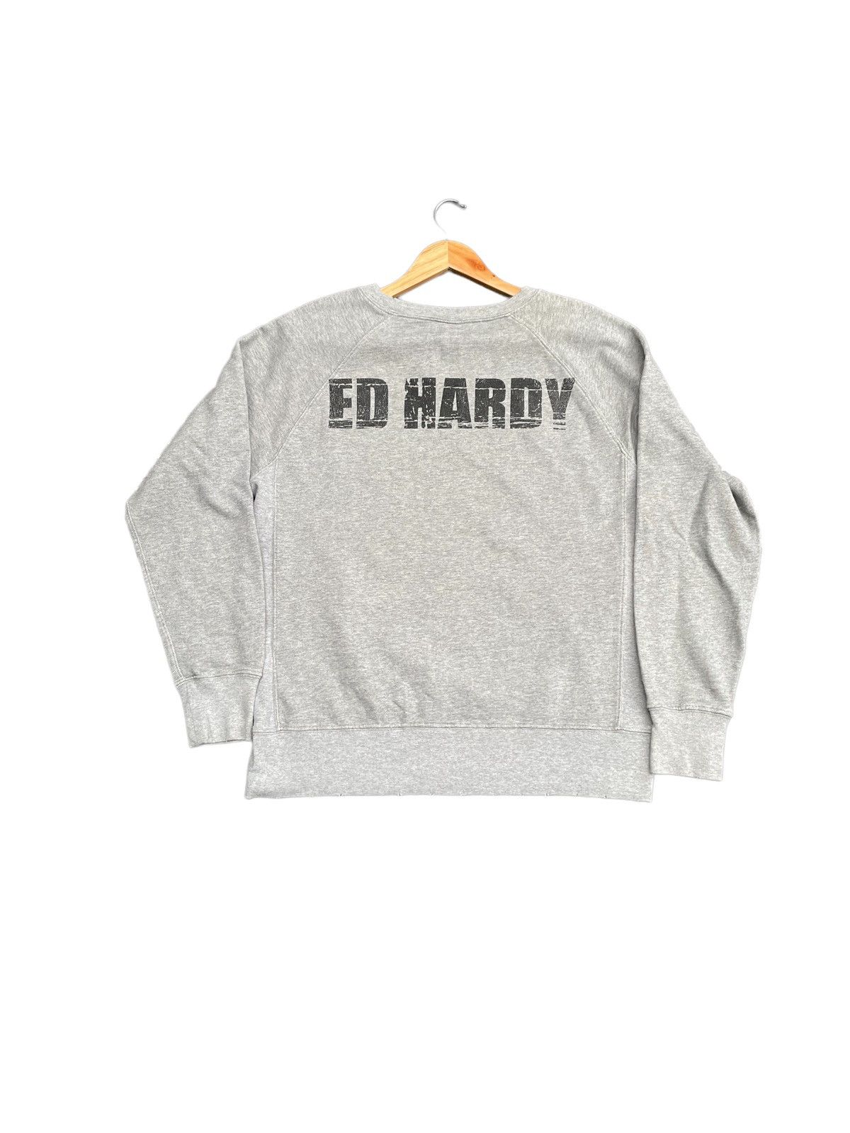 Designer × Ed Hardy Ed Hardy Distressed Style Crewneck Size US L / EU 52-54 / 3 - 7 Thumbnail