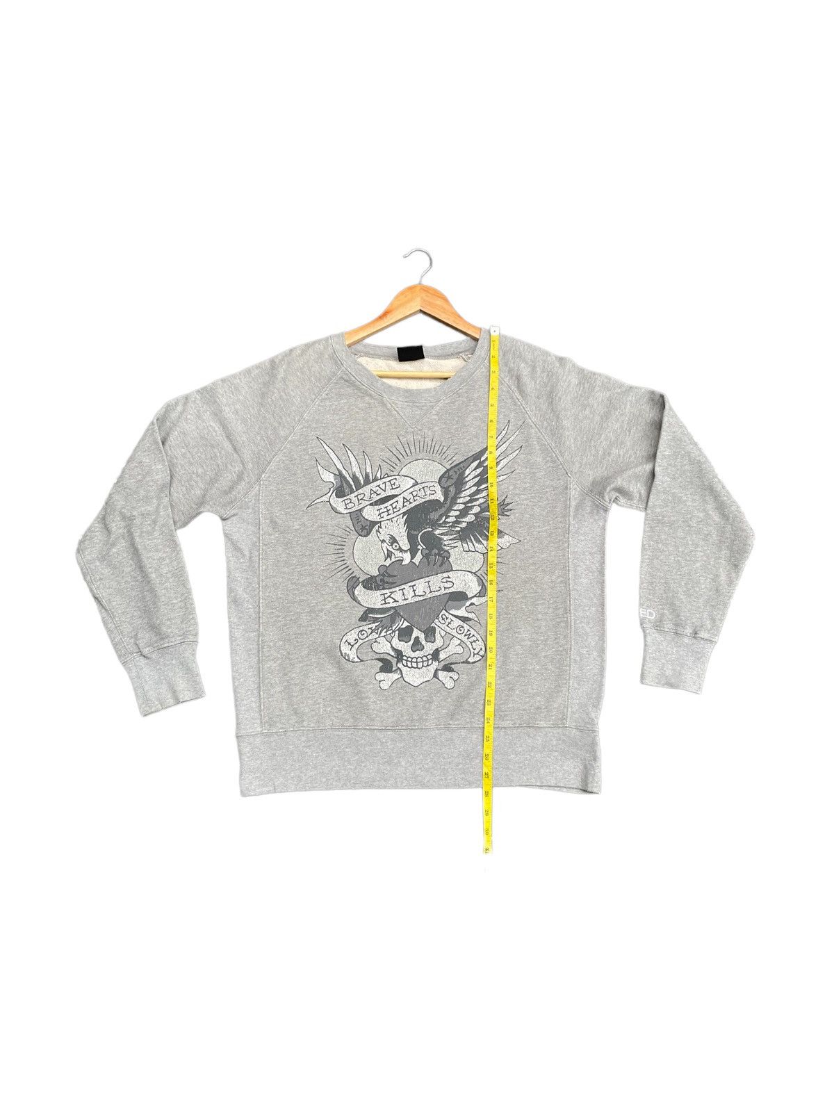 Designer × Ed Hardy Ed Hardy Distressed Style Crewneck Size US L / EU 52-54 / 3 - 3 Thumbnail