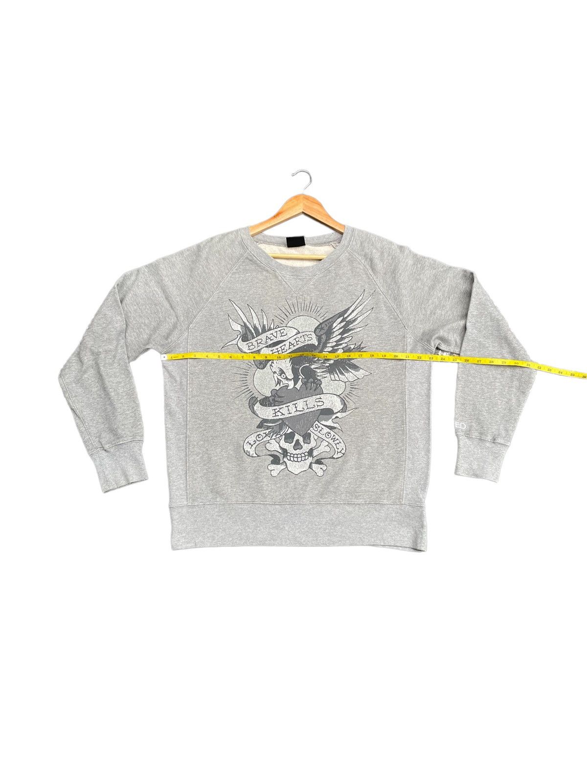Designer × Ed Hardy Ed Hardy Distressed Style Crewneck Size US L / EU 52-54 / 3 - 2 Thumbnail