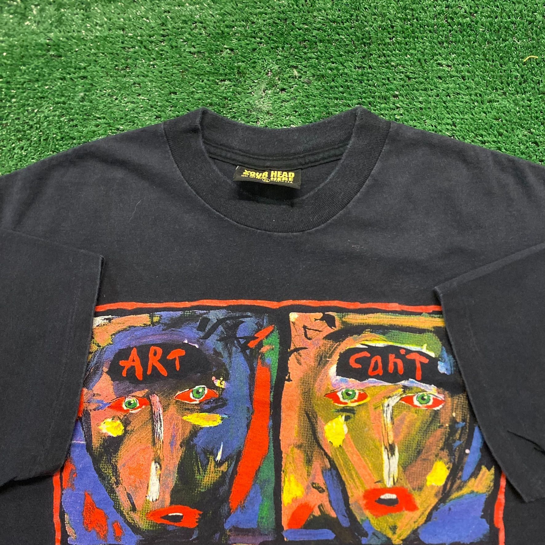 Vintage Vintage 90s Baggy Fred Babb Art Can't Hurt Painting T-Shirt Size US XL / EU 56 / 4 - 4 Thumbnail