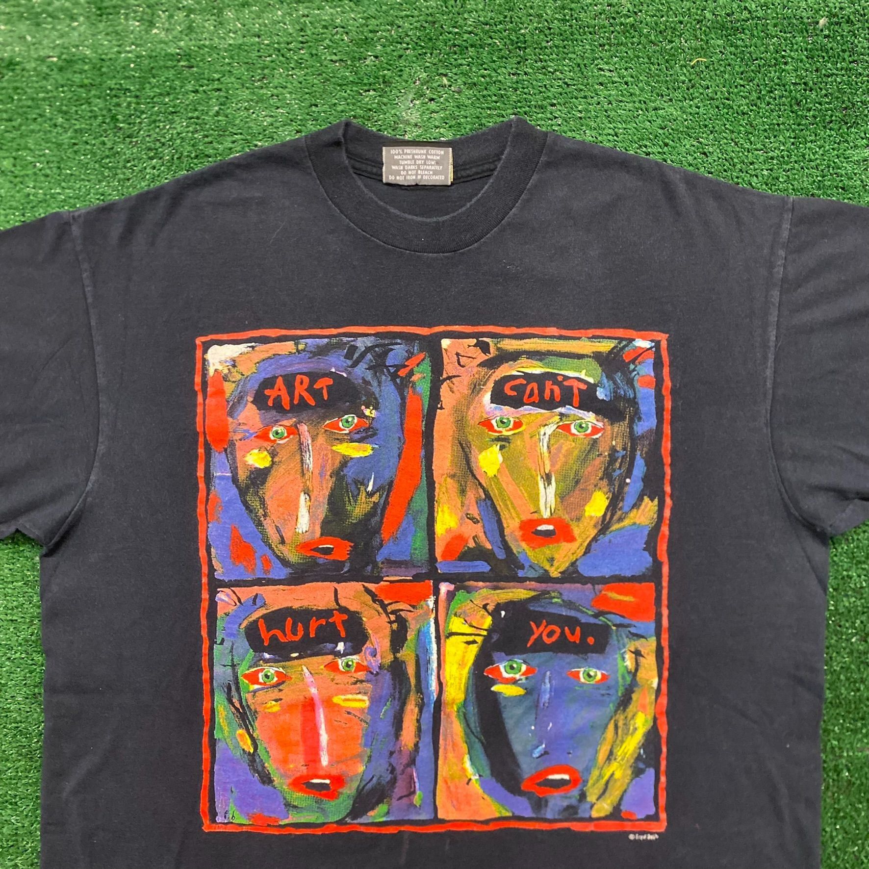 Vintage Vintage 90s Baggy Fred Babb Art Can't Hurt Painting T-Shirt Size US XL / EU 56 / 4 - 2 Thumbnail