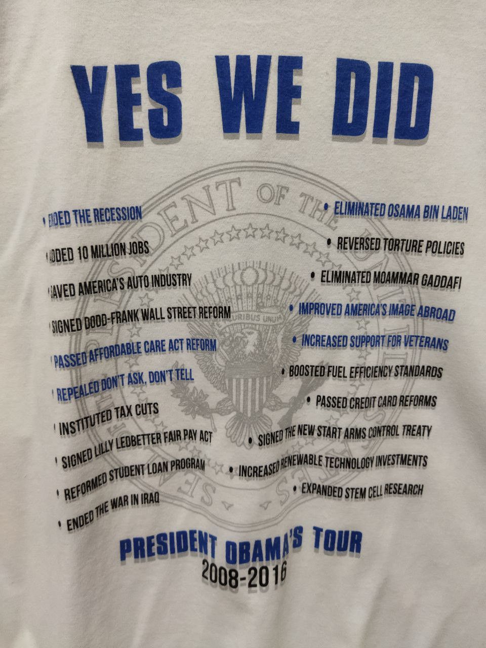 Rap Tees President Obama's tour Tshirt Size US L / EU 52-54 / 3 - 3 Thumbnail