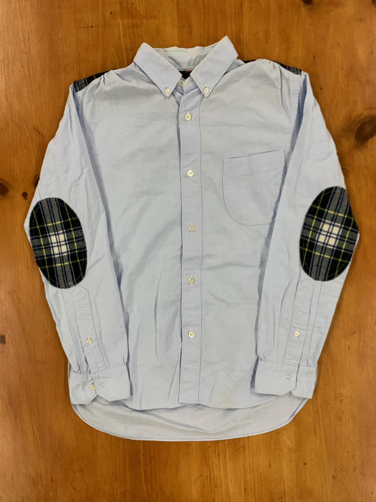 image of Comme Des Garcons x Junya Watanabe Comme Des Garçon Junya Watanabe Patchwork Shirt in White (Size X