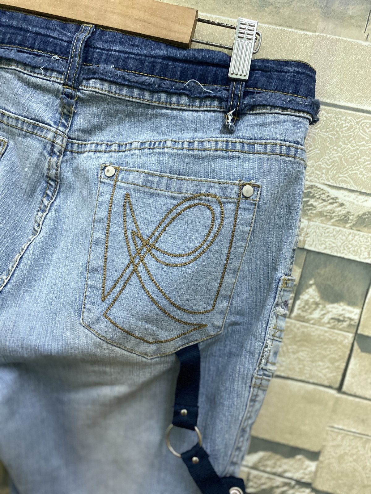 Designer × Japanese Brand ROMABLUE Multipocket Cargo Hybrid Flared stretch Denim Pants Size US 31 - 20 Thumbnail