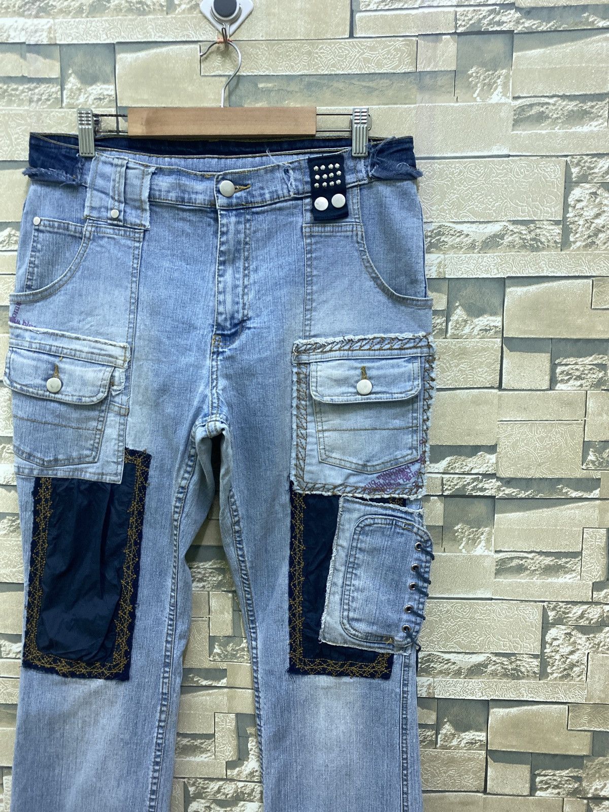 Designer × Japanese Brand ROMABLUE Multipocket Cargo Hybrid Flared stretch Denim Pants Size US 31 - 5 Thumbnail
