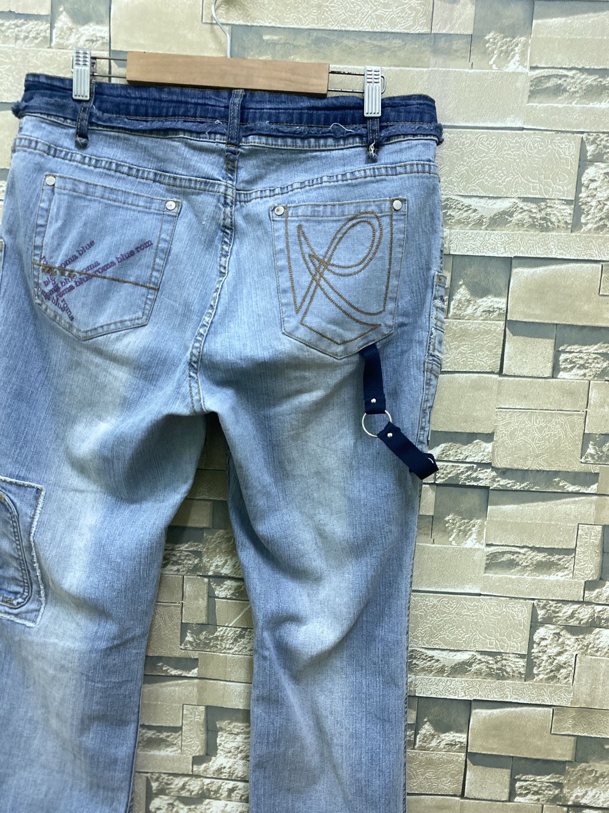 Designer × Japanese Brand ROMABLUE Multipocket Cargo Hybrid Flared stretch Denim Pants Size US 31 - 14 Thumbnail