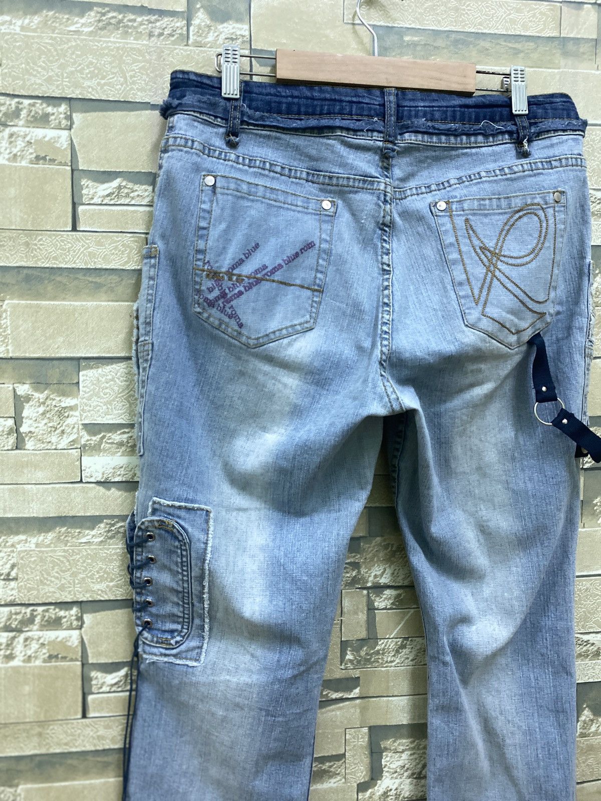 Designer × Japanese Brand ROMABLUE Multipocket Cargo Hybrid Flared stretch Denim Pants Size US 31 - 13 Thumbnail