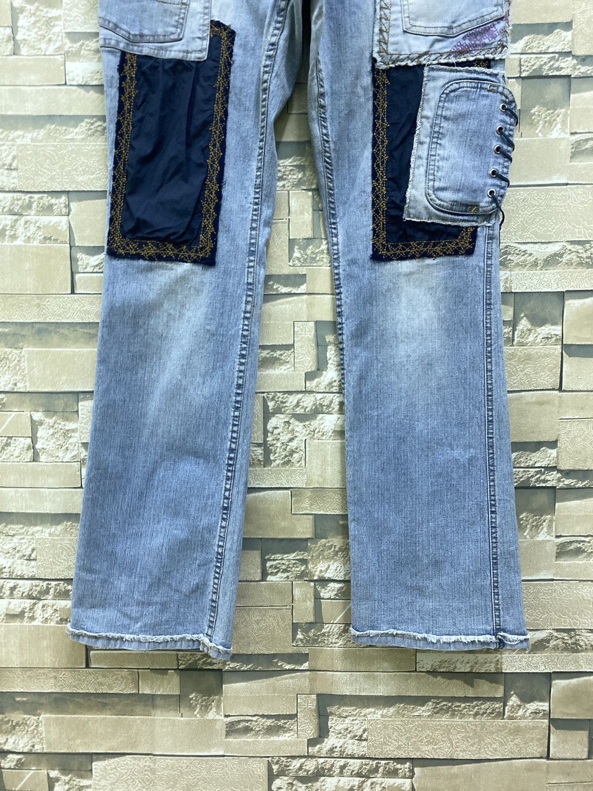 Designer × Japanese Brand ROMABLUE Multipocket Cargo Hybrid Flared stretch Denim Pants Size US 31 - 6 Thumbnail