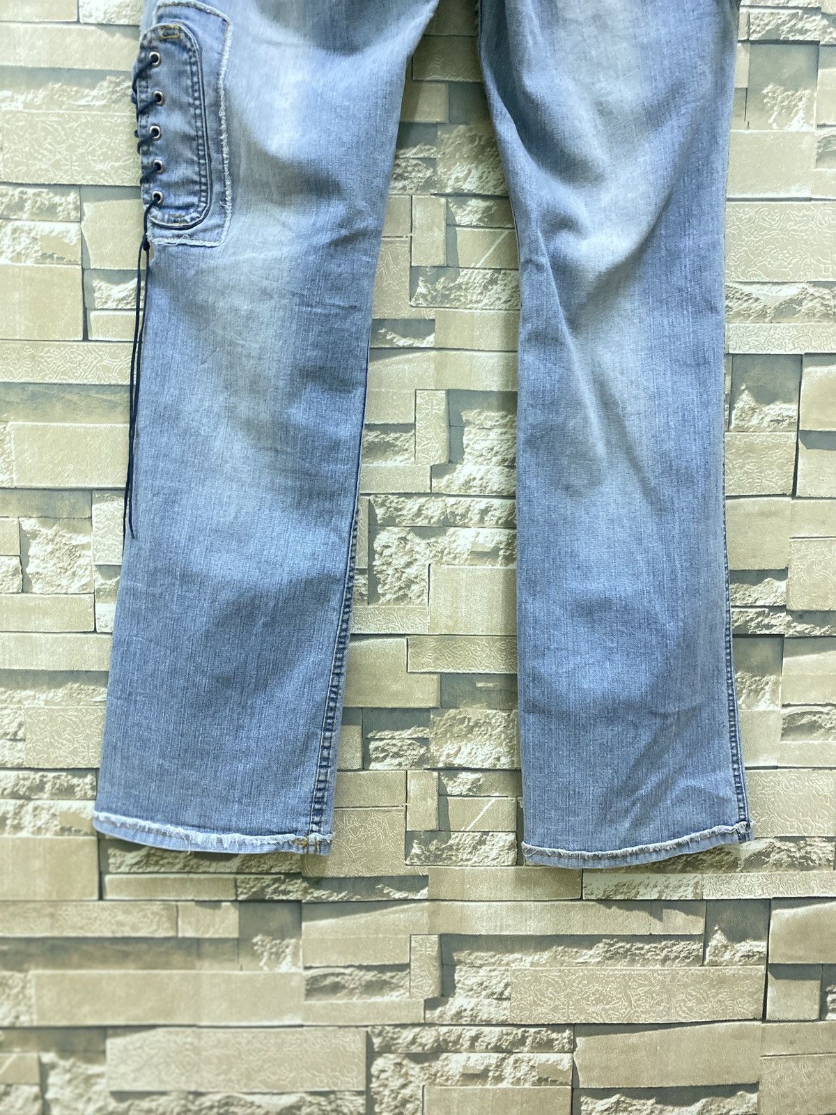 Designer × Japanese Brand ROMABLUE Multipocket Cargo Hybrid Flared stretch Denim Pants Size US 31 - 15 Thumbnail