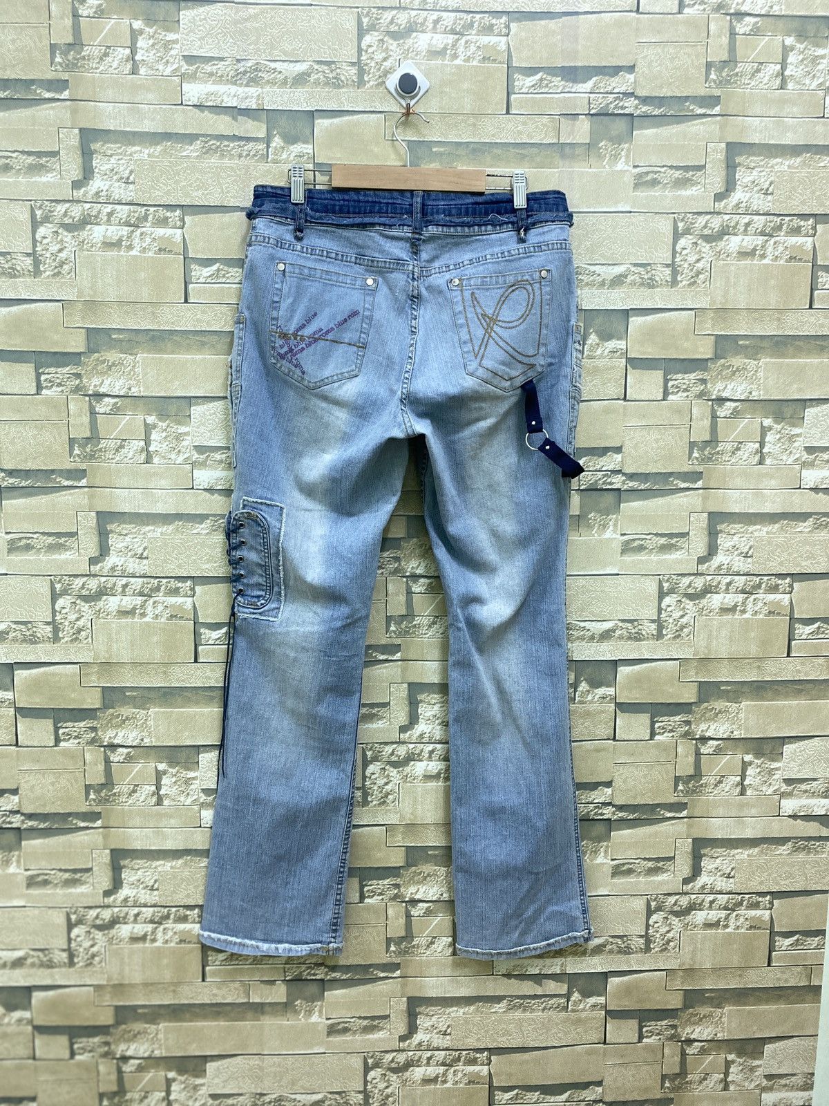Designer × Japanese Brand ROMABLUE Multipocket Cargo Hybrid Flared stretch Denim Pants Size US 31 - 2 Thumbnail