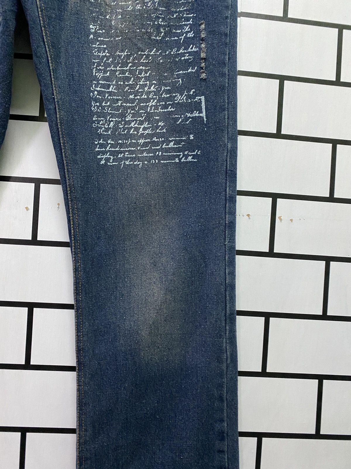 In The Attic × Japanese Brand × Vintage VINTAGE IN THE ATTIC POEM DISTRESSED DENIM Size US 32 / EU 48 - 6 Thumbnail