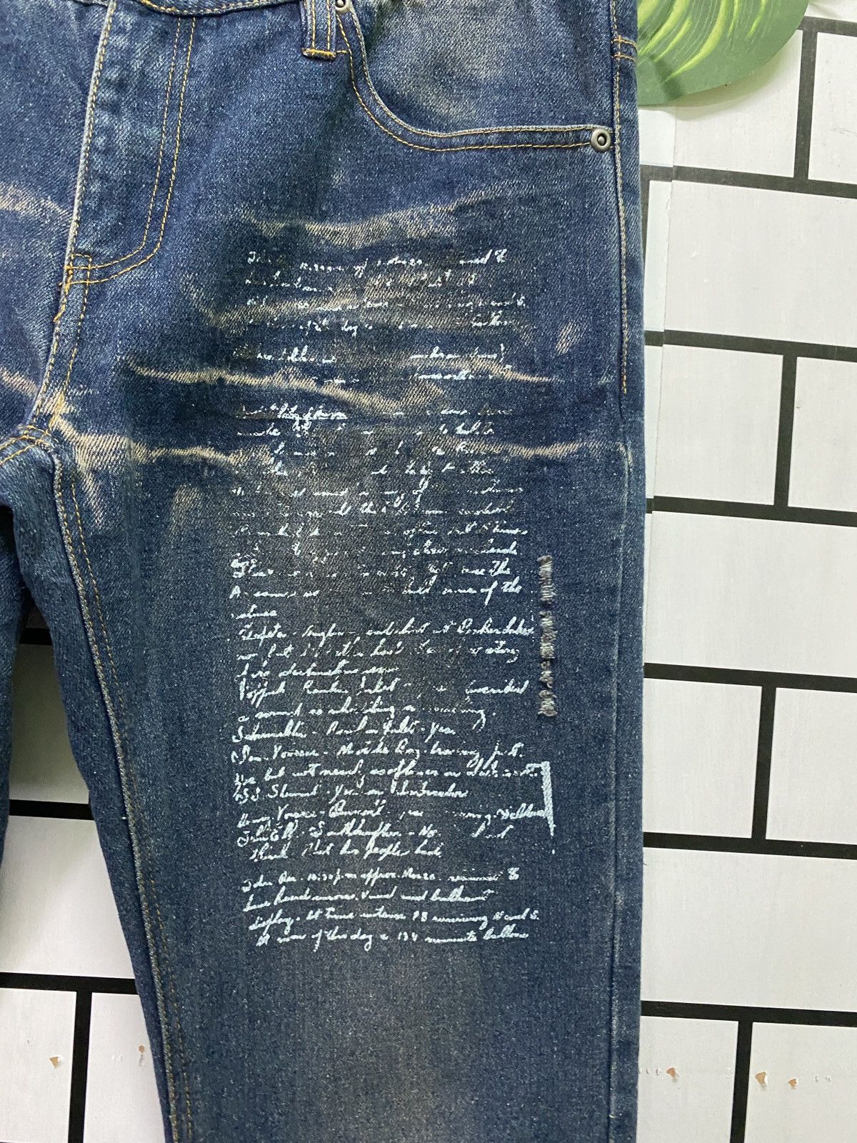 In The Attic × Japanese Brand × Vintage VINTAGE IN THE ATTIC POEM DISTRESSED DENIM Size US 32 / EU 48 - 5 Thumbnail