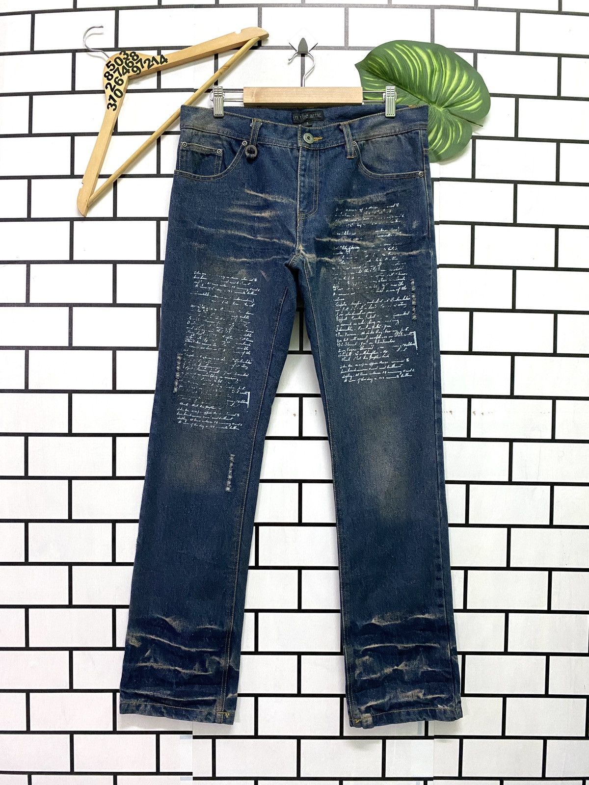 In The Attic × Japanese Brand × Vintage VINTAGE IN THE ATTIC POEM DISTRESSED DENIM Size US 32 / EU 48 - 1 Thumbnail