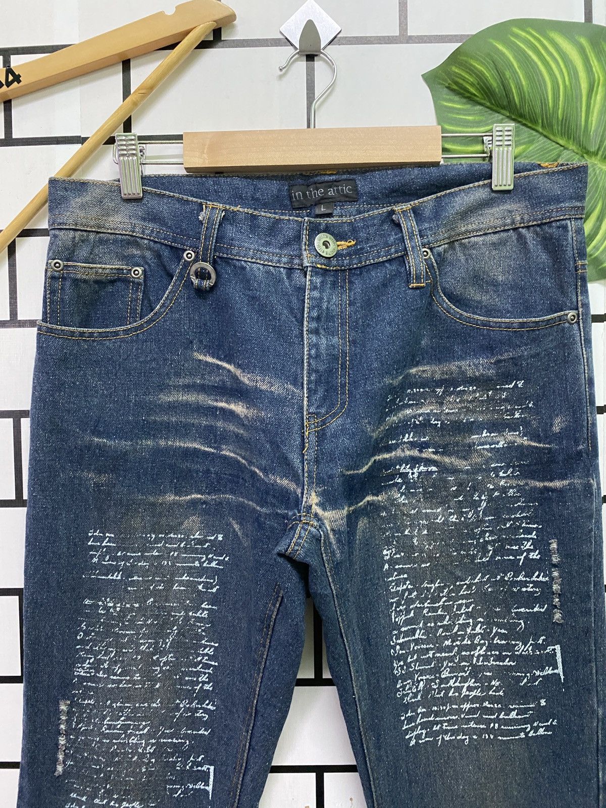 In The Attic × Japanese Brand × Vintage VINTAGE IN THE ATTIC POEM DISTRESSED DENIM Size US 32 / EU 48 - 3 Thumbnail