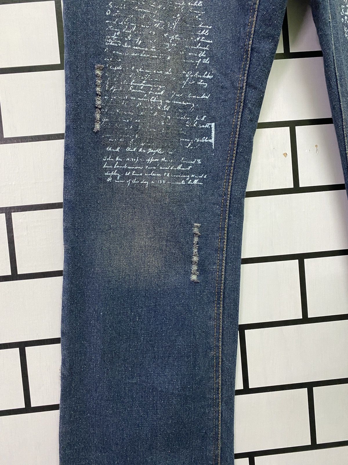 In The Attic × Japanese Brand × Vintage VINTAGE IN THE ATTIC POEM DISTRESSED DENIM Size US 32 / EU 48 - 9 Thumbnail