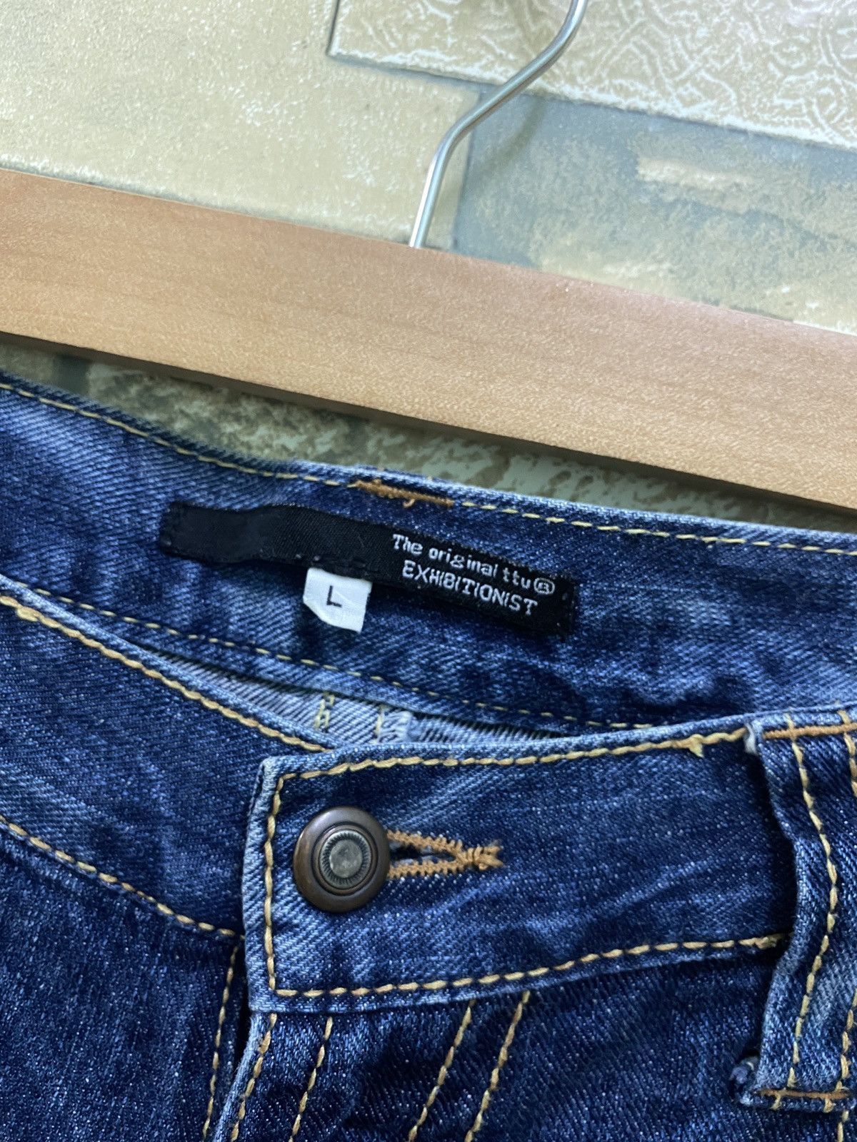 Designer × Japanese Brand × Vintage Flared Junya Watanabe EXHIBITIONIST Distress Patchwork Denim Size US 32 / EU 48 - 10 Thumbnail