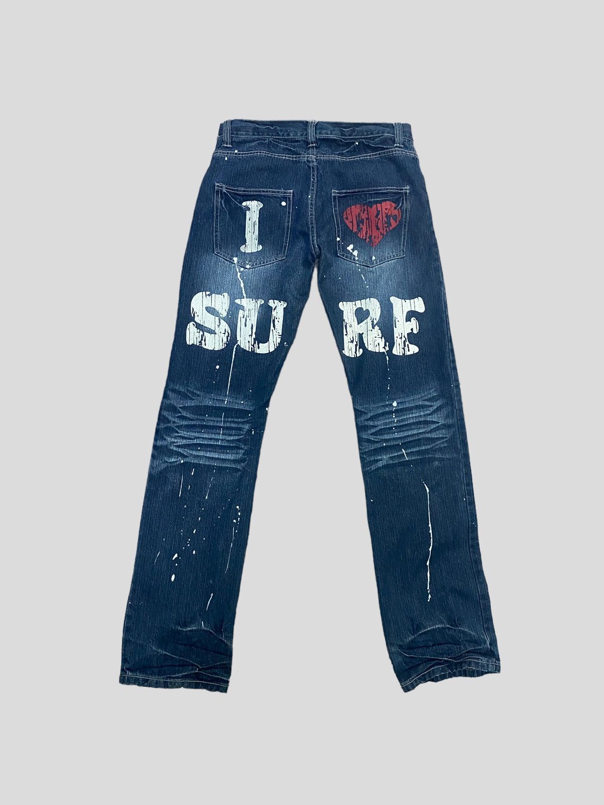 image of Surf Style x Vintage Jungle Storm Patches Daicok Design Denim in Blue, Men's (Size 30)