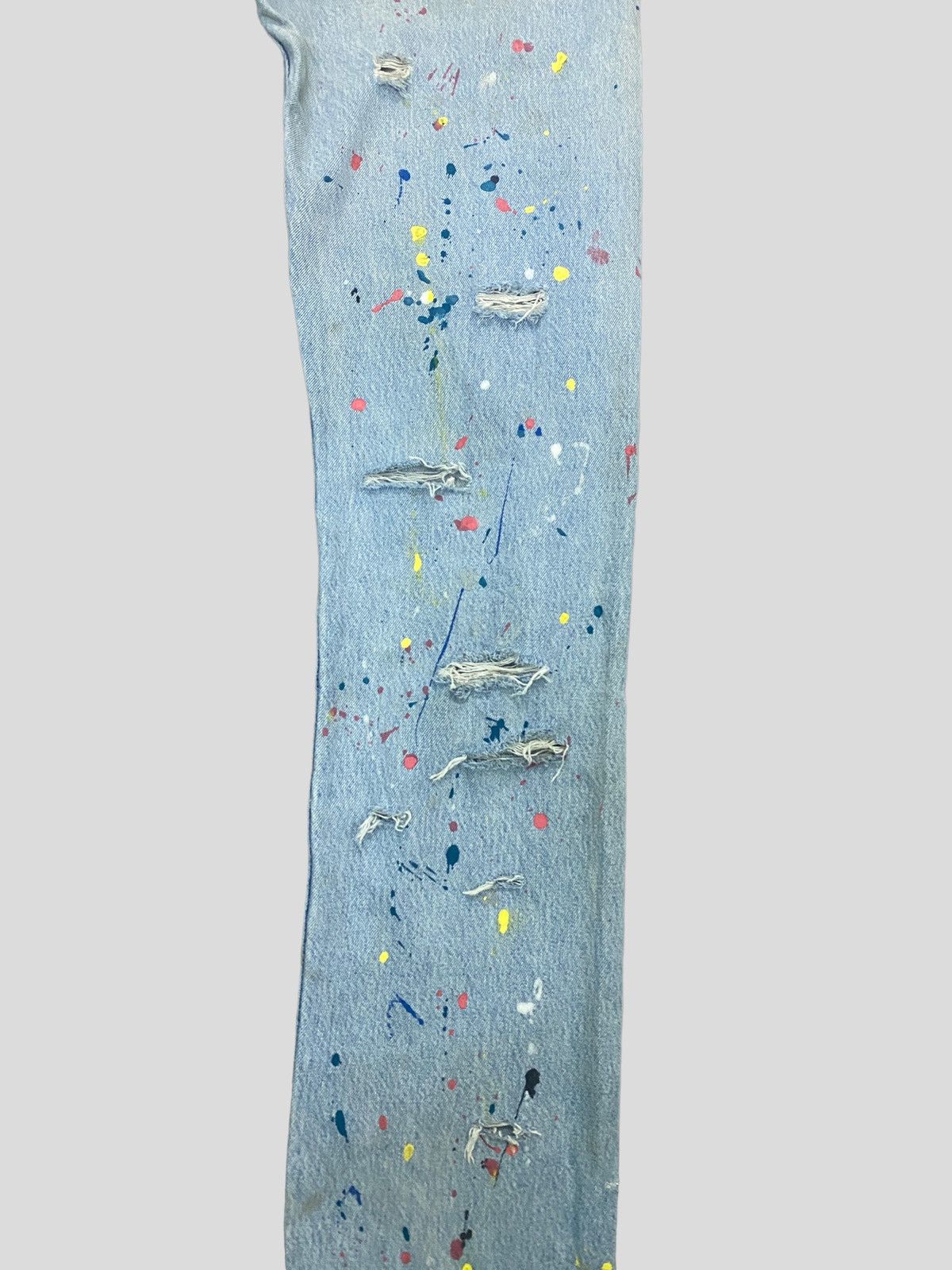 Levi's VINTAGE 90s Levi's 501 PAINT SPLASHED VERY DISTRESSED DENIM Size US 29 - 14 Thumbnail