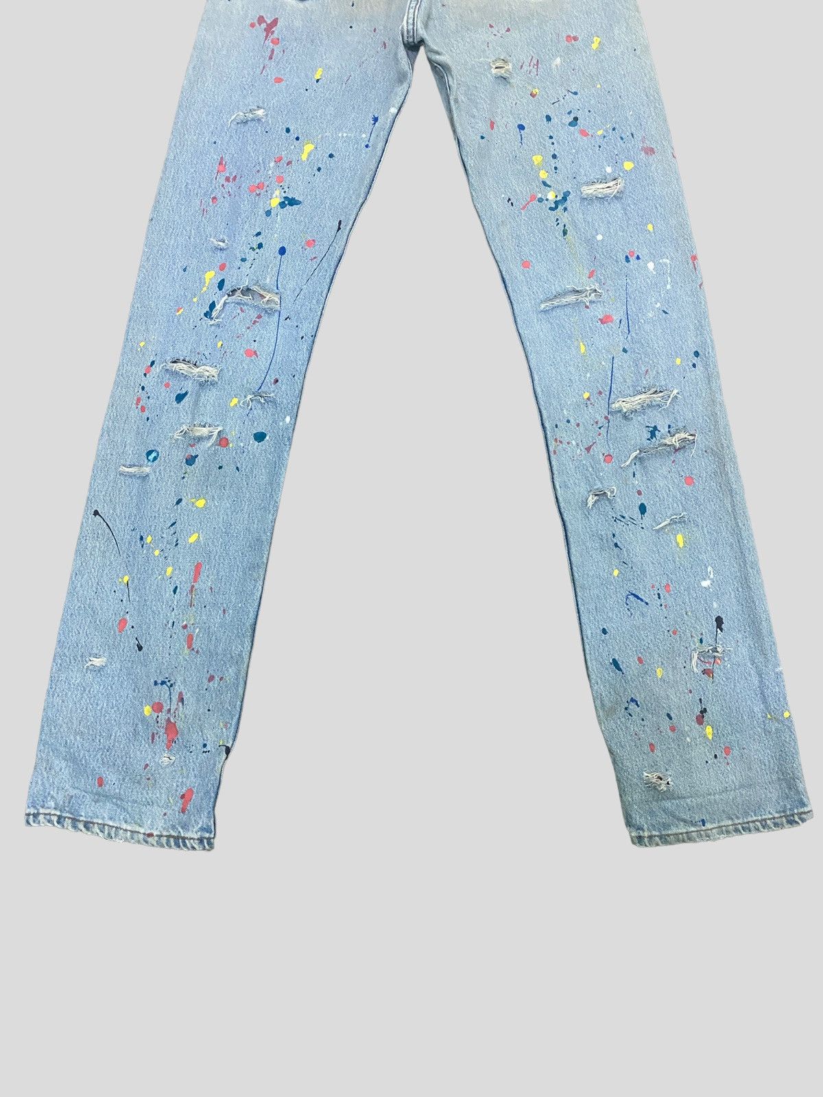 Levi's VINTAGE 90s Levi's 501 PAINT SPLASHED VERY DISTRESSED DENIM Size US 29 - 11 Thumbnail